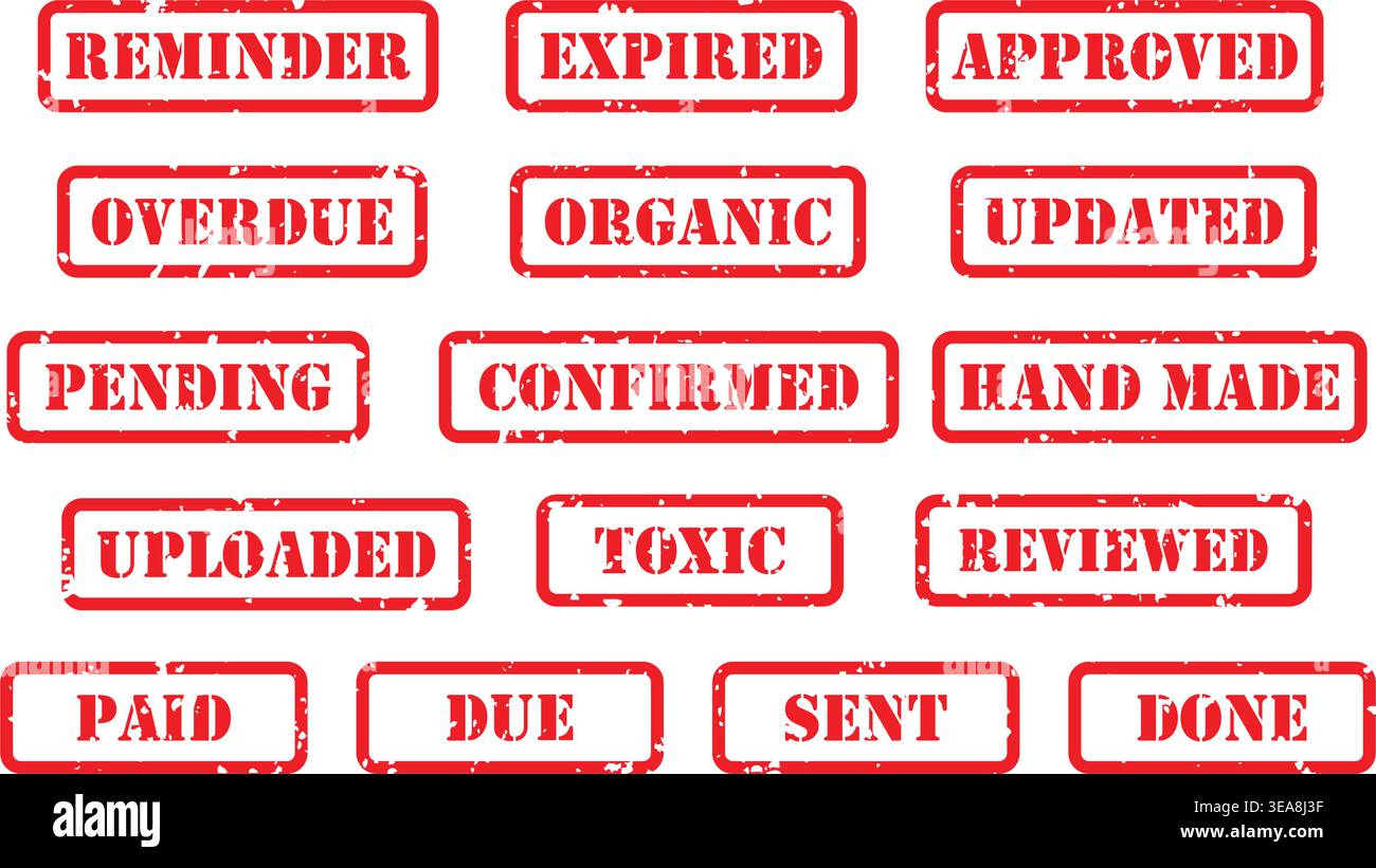 Blank Grungy Rubber Stamp Badge Vector Element Stock Vector