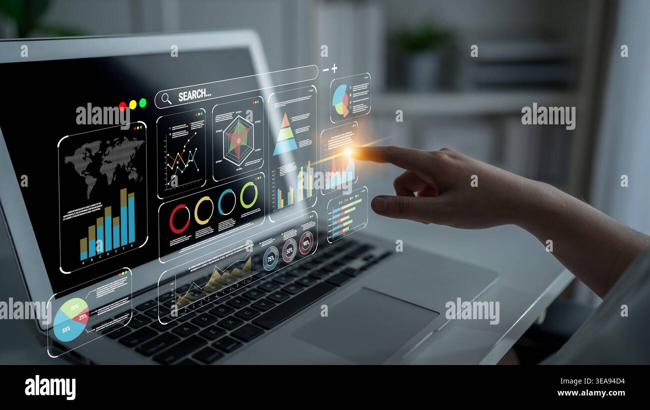 Displaying chart interface on hi-res stock photography and images - Alamy