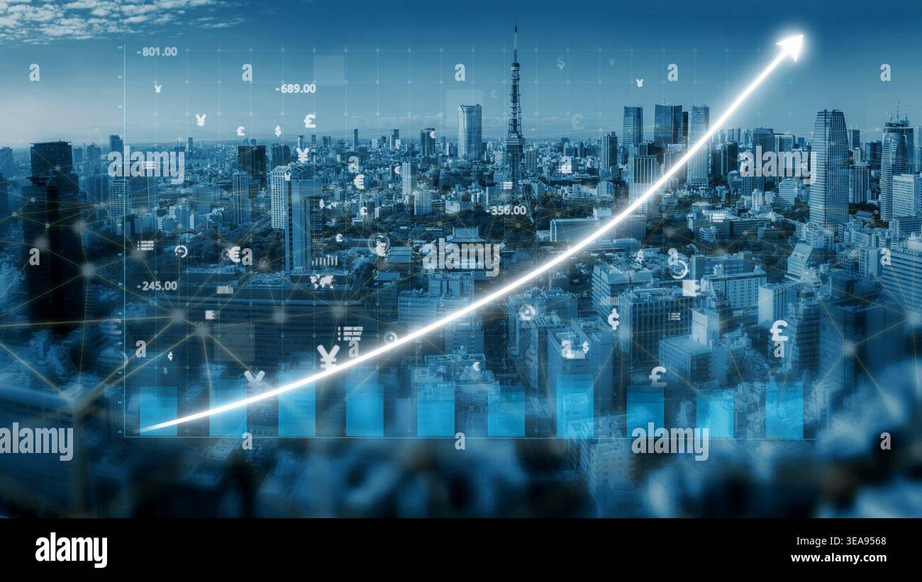 Global economy visualization hi-res stock photography and images - Alamy