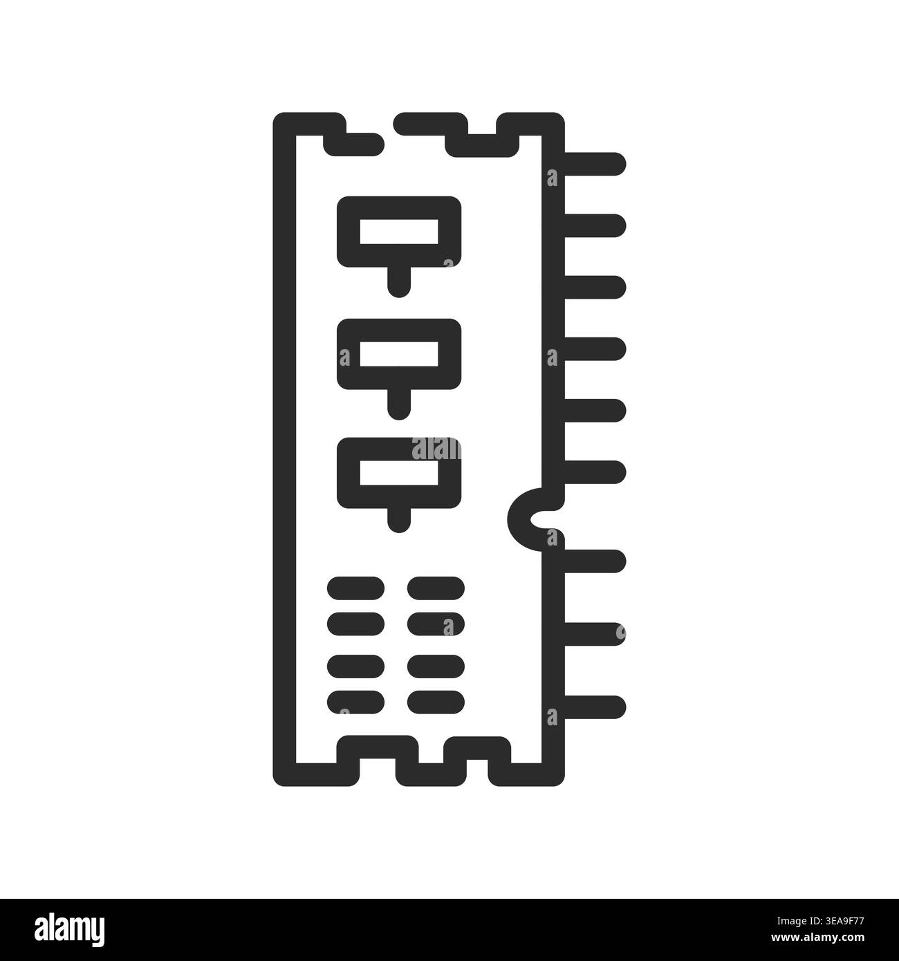 Computer Memory Chip Icon Stock Vector