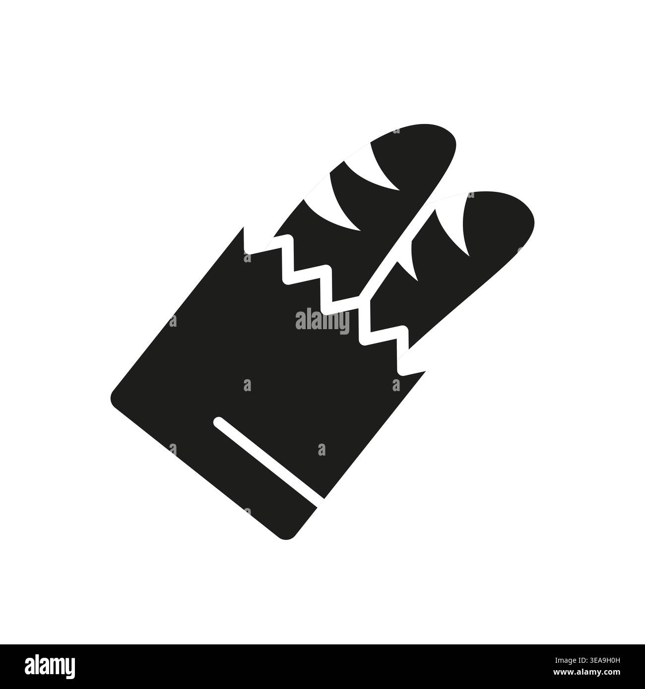 Paper Bag With Bread Icon Stock Vector