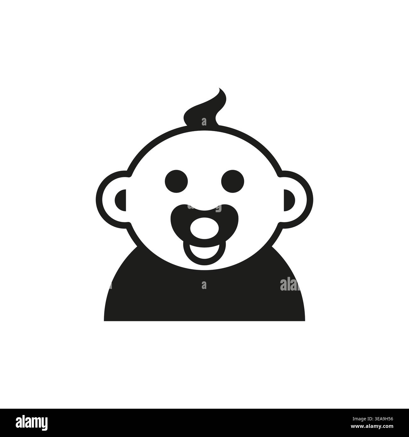 Baby Face Icon Stock Vector