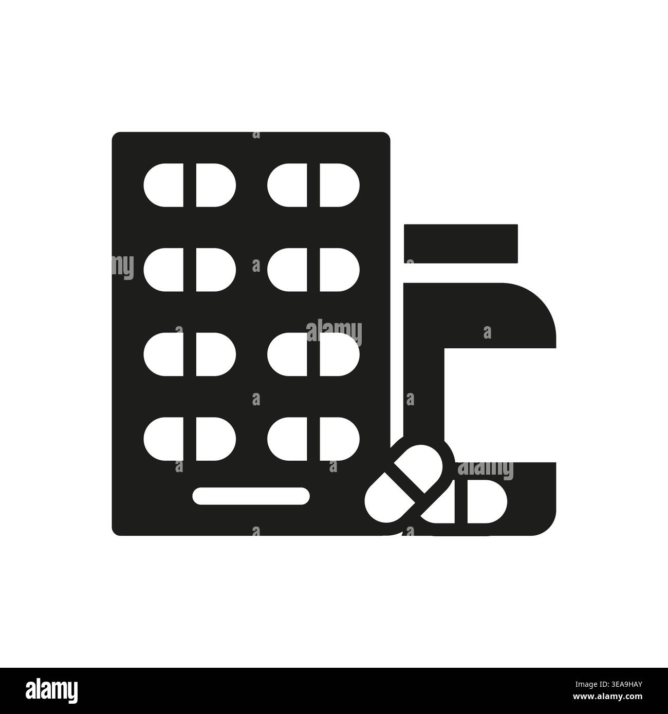 Pharmacy Prescription Pills Icon Stock Vector