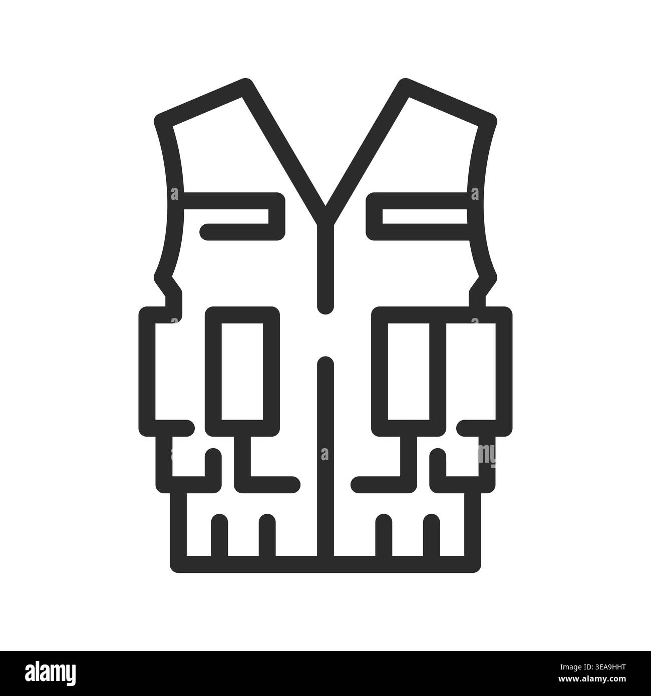 Bulletproof Vest Icon Stock Vector