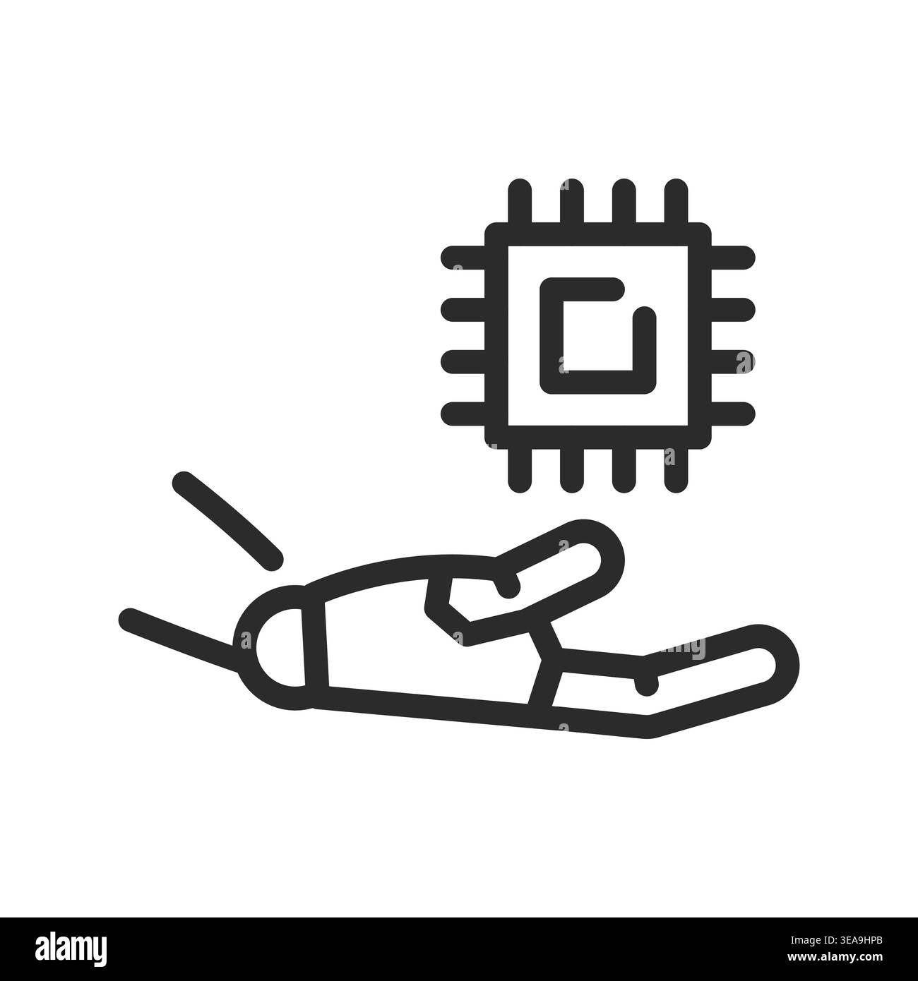 AI Powered Technology Icon Stock Vector