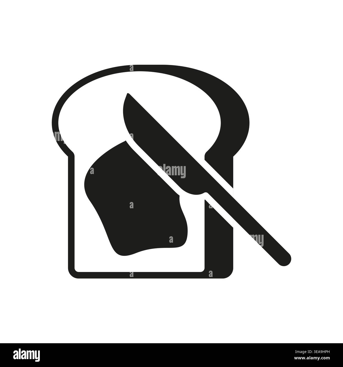 Bread And Knife Icon Stock Vector