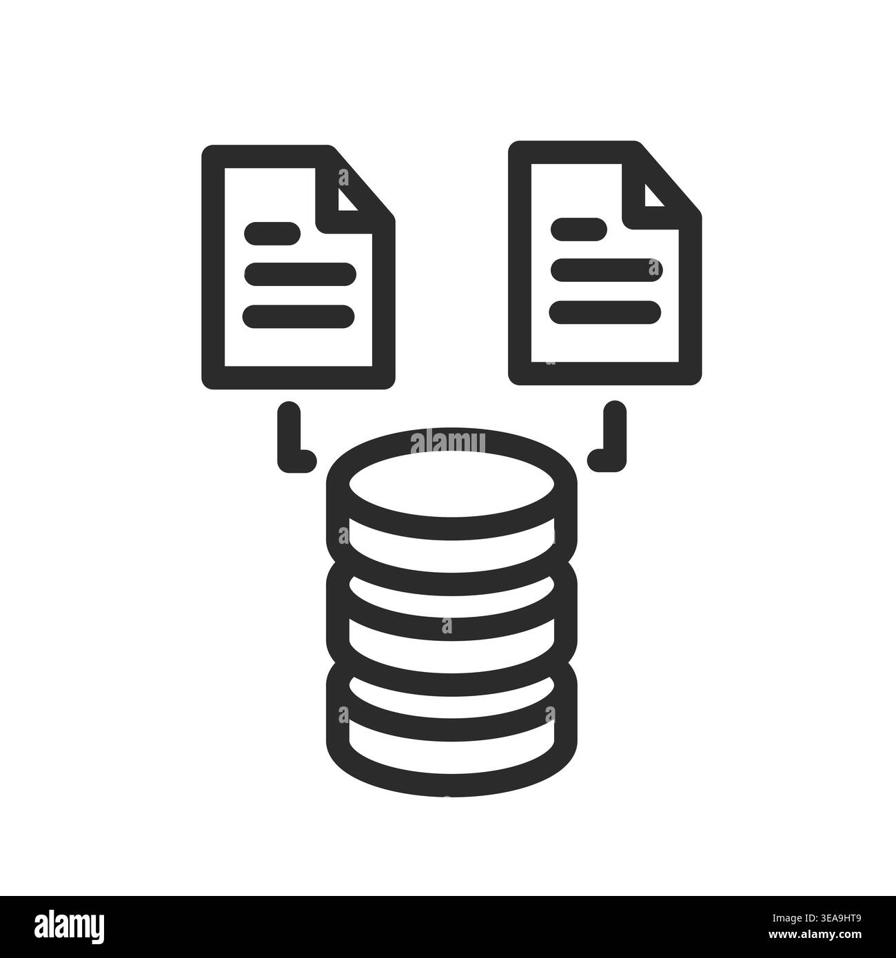 Database Import Icon Stock Vector