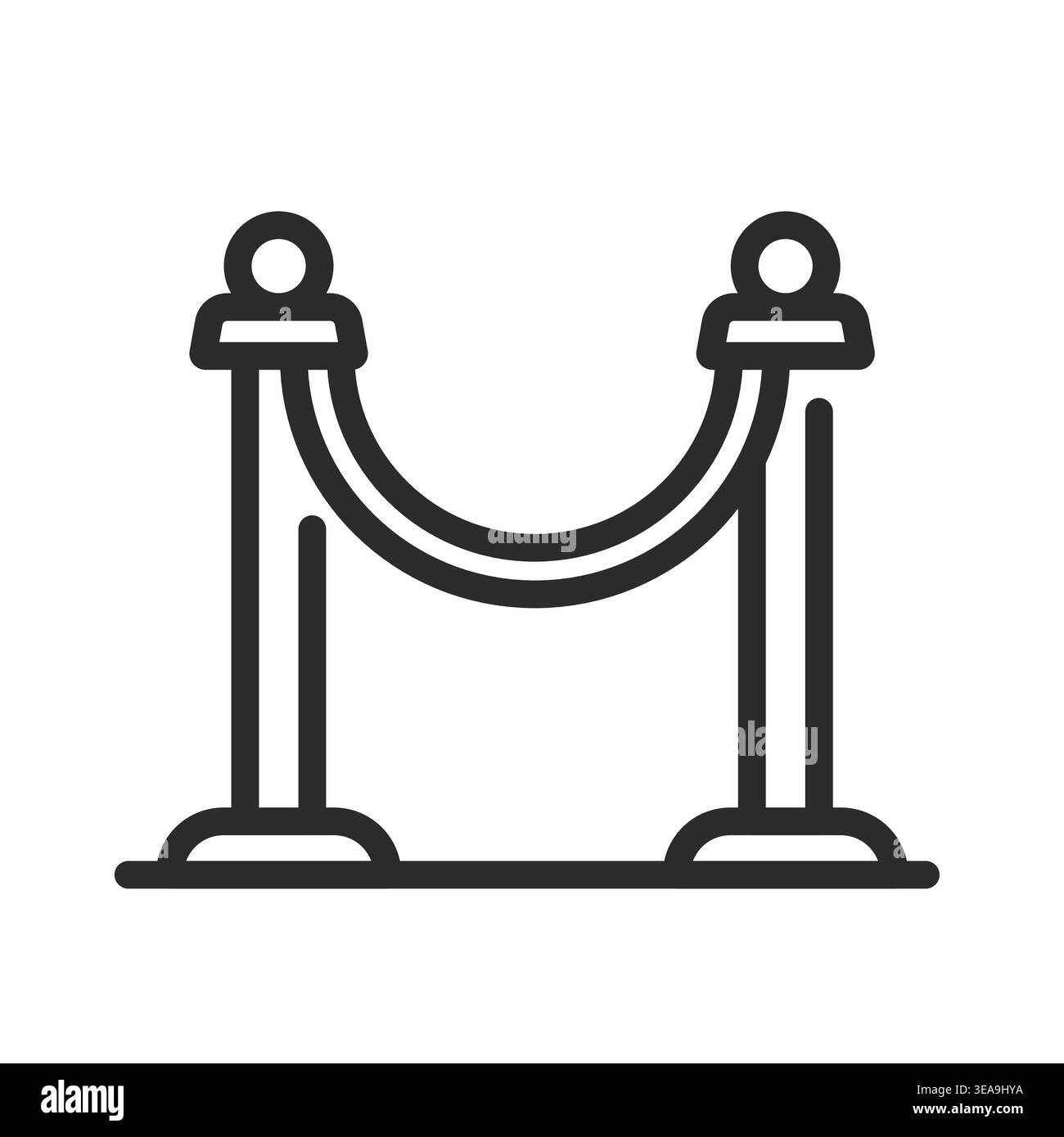 Red Carpet Barrier Icon Stock Vector