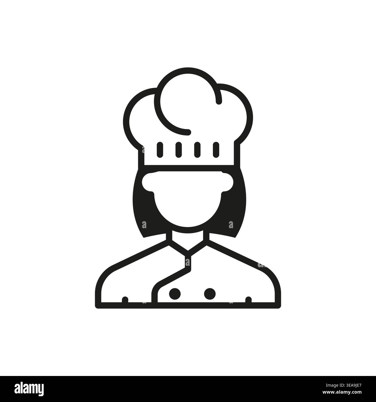 Female Chef Avatar Icon Stock Vector