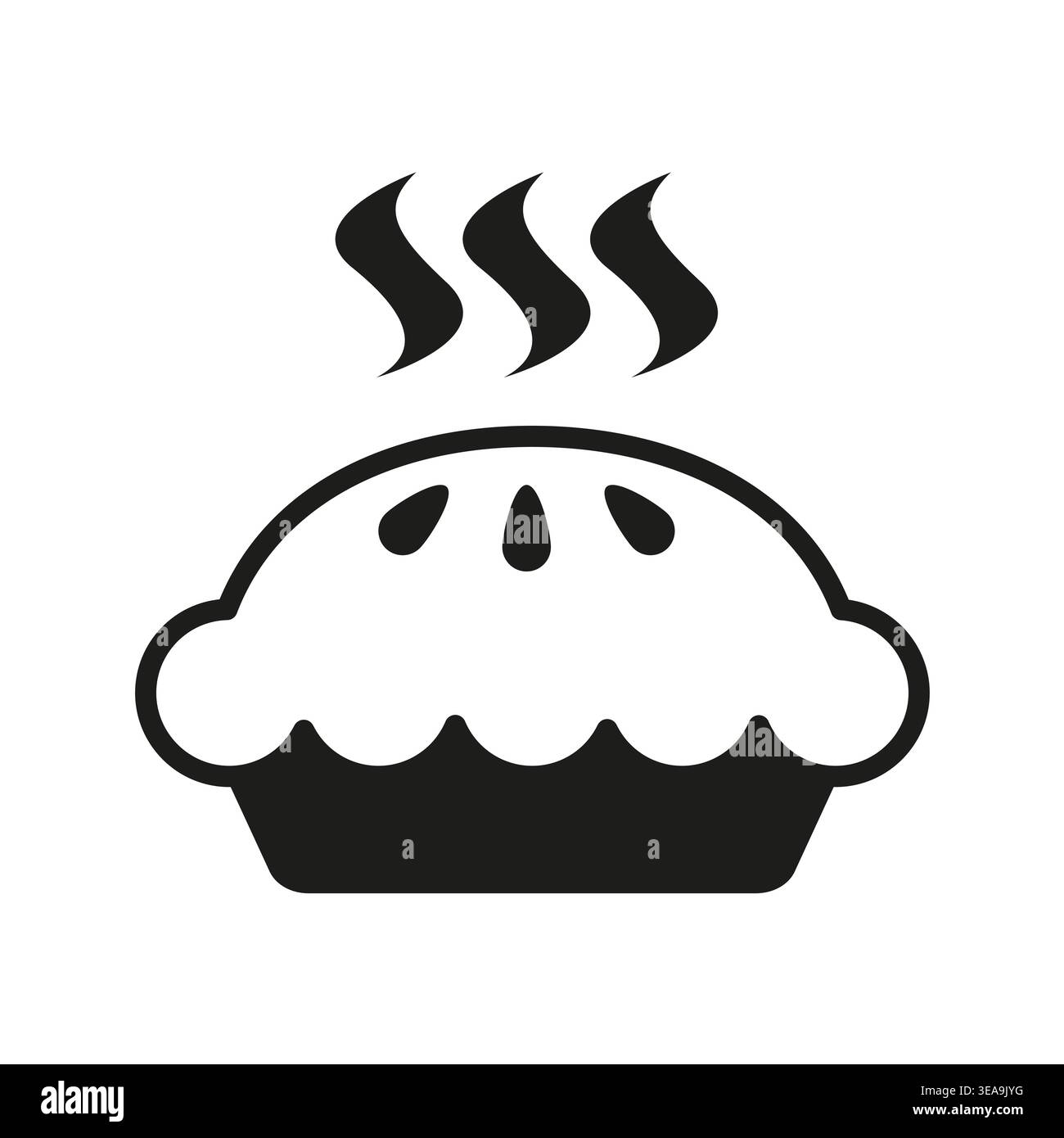 Hot Pie Icon Stock Vector