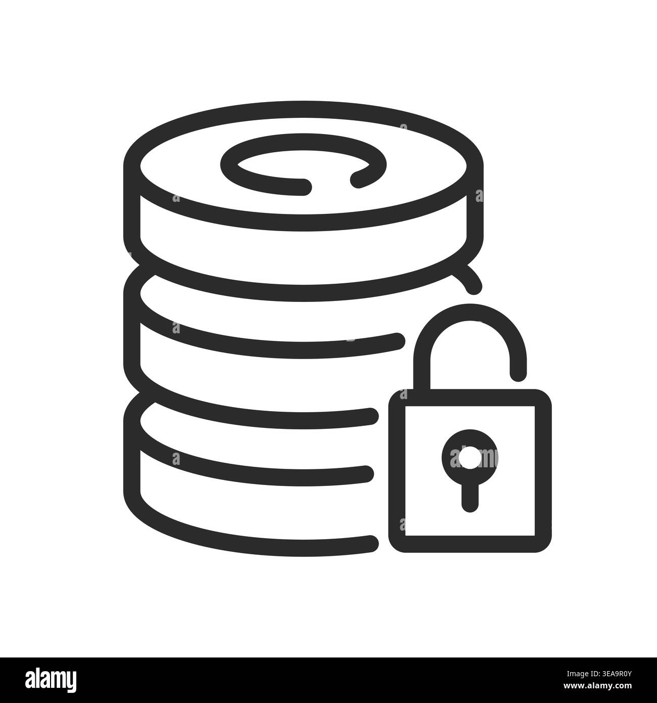 Secure Database Icon Stock Vector