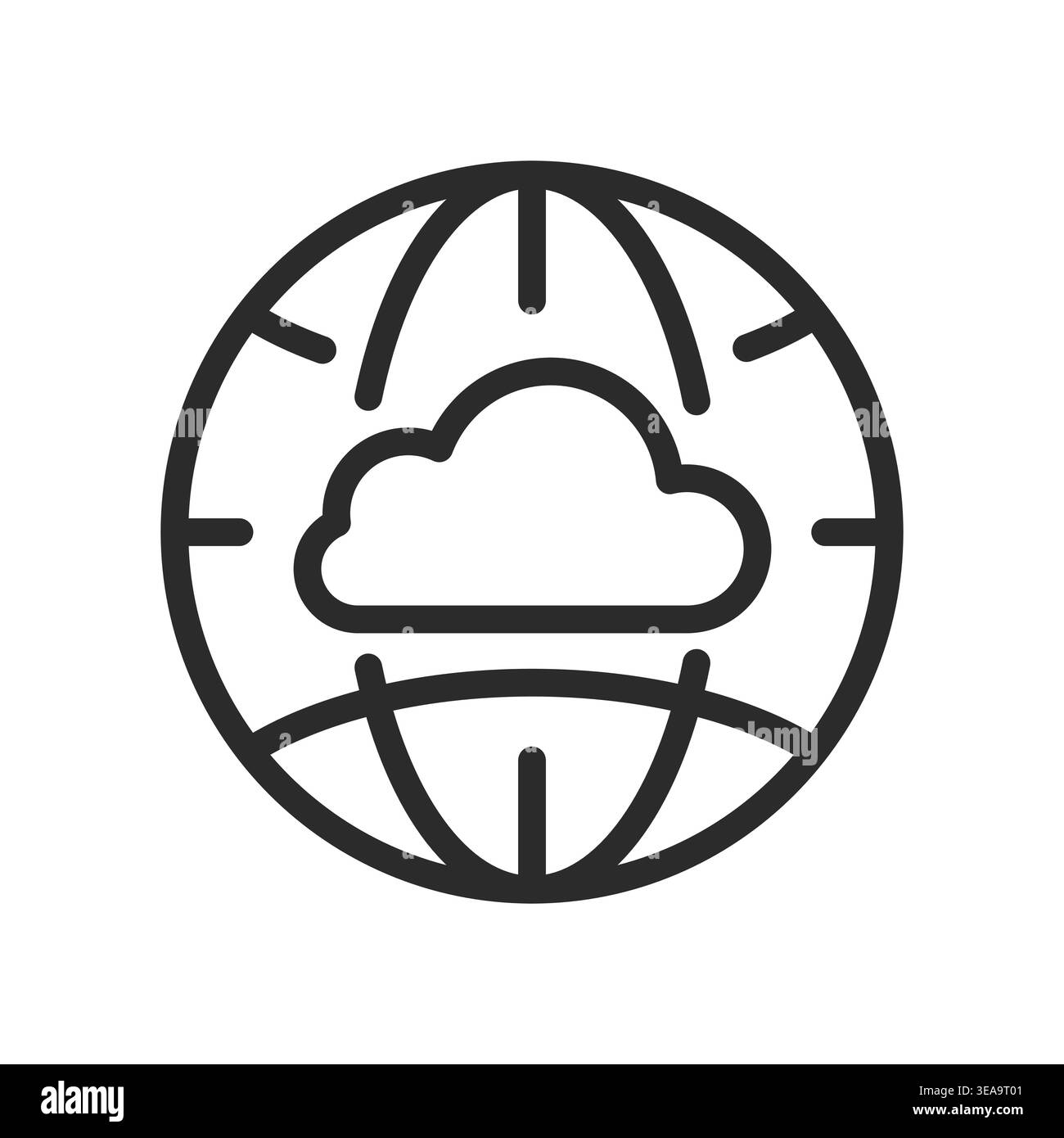 Global Cloud Icon Stock Vector