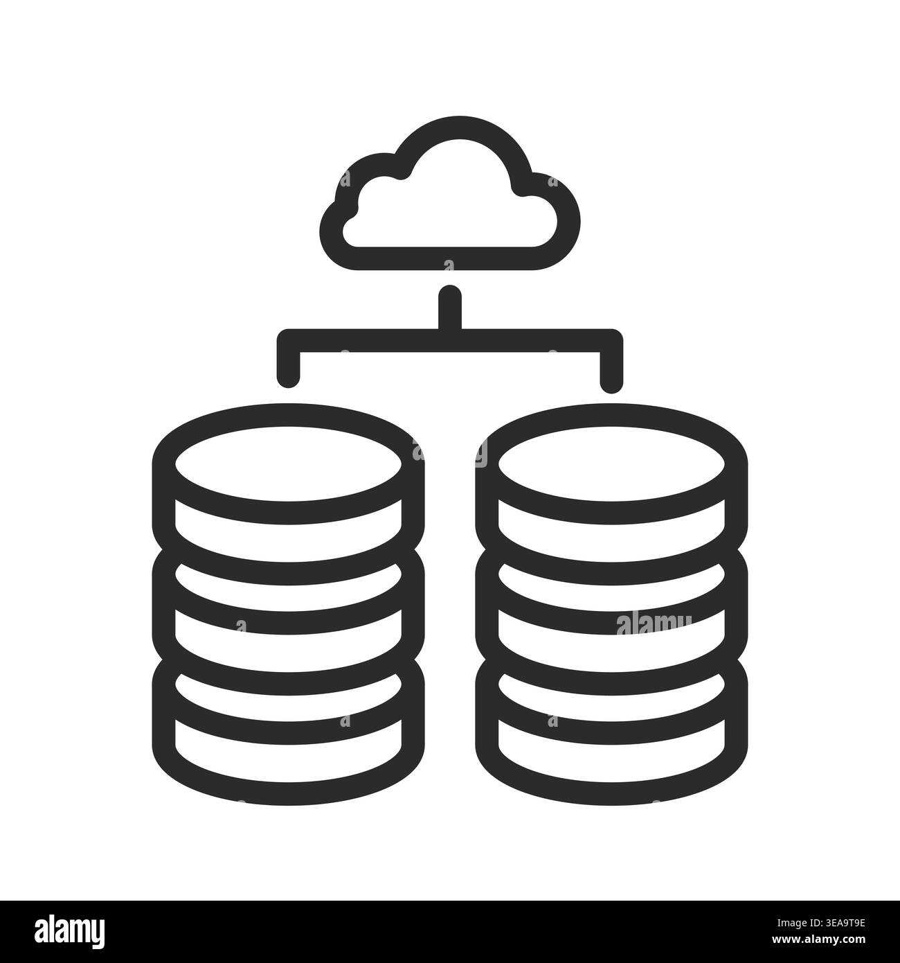 Cloud database platform server data Black and White Stock Photos ...