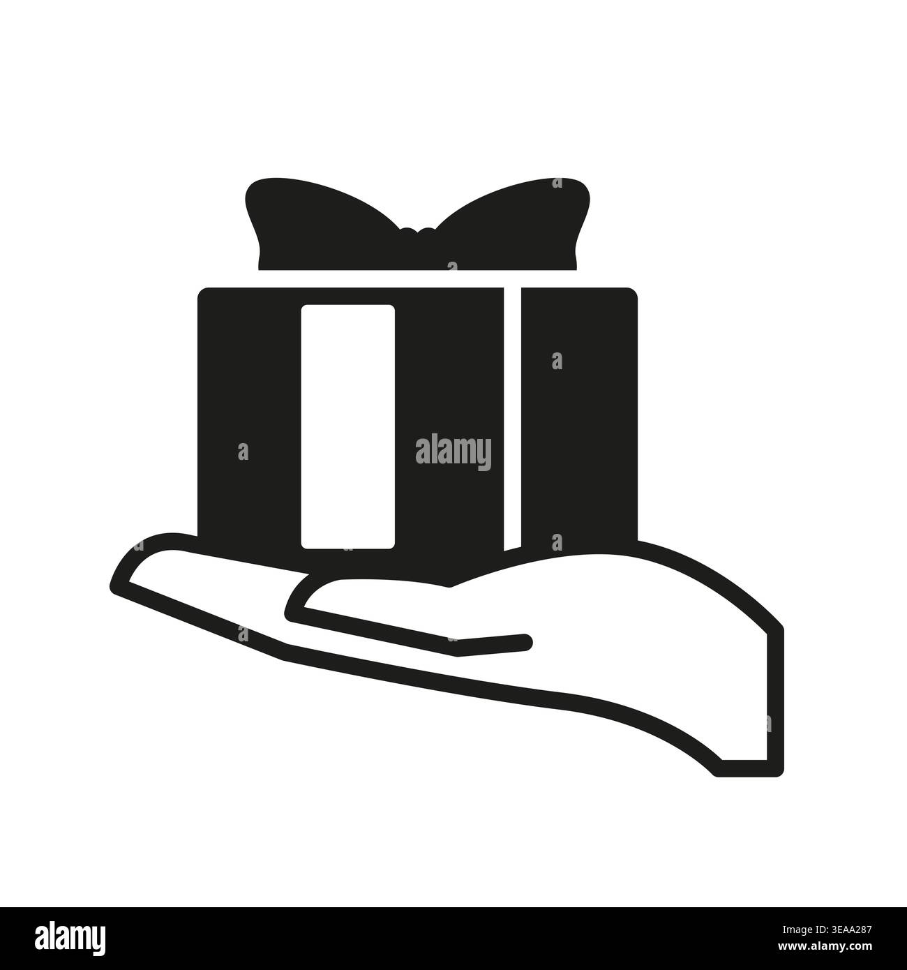 Gift In Hand Icon Stock Vector