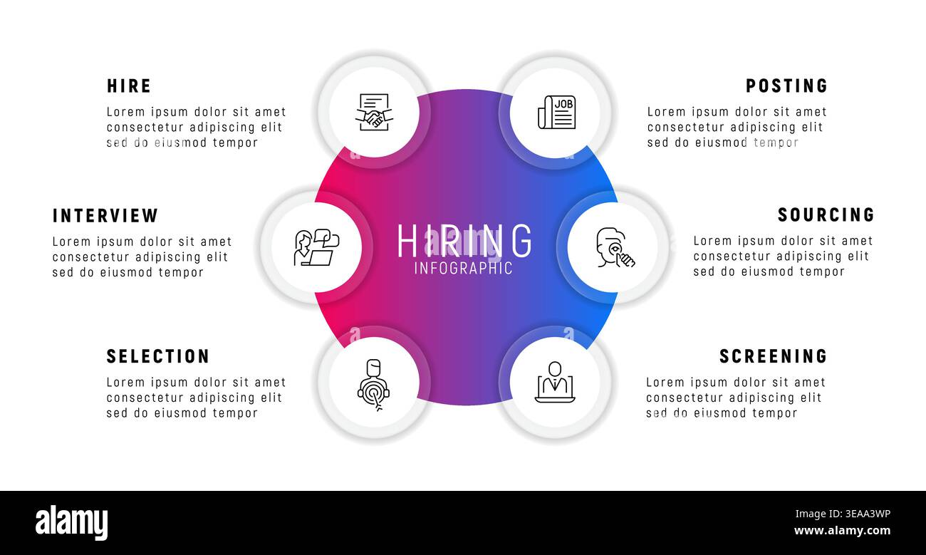 Hiring Infographic Template Stock Vector