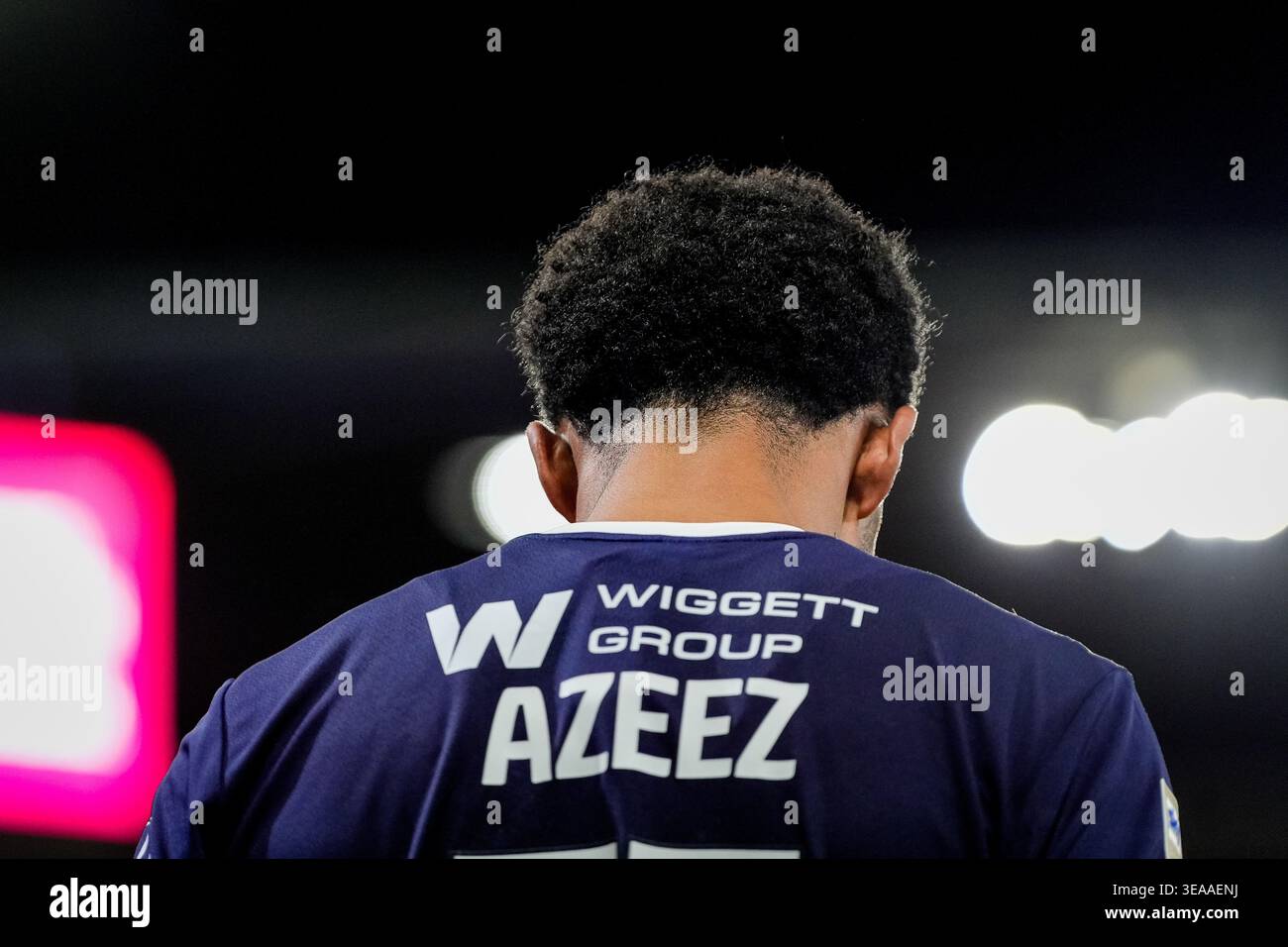 Back of shirt of Femi Azeez of Millwall during the Sky Bet Championship ...
