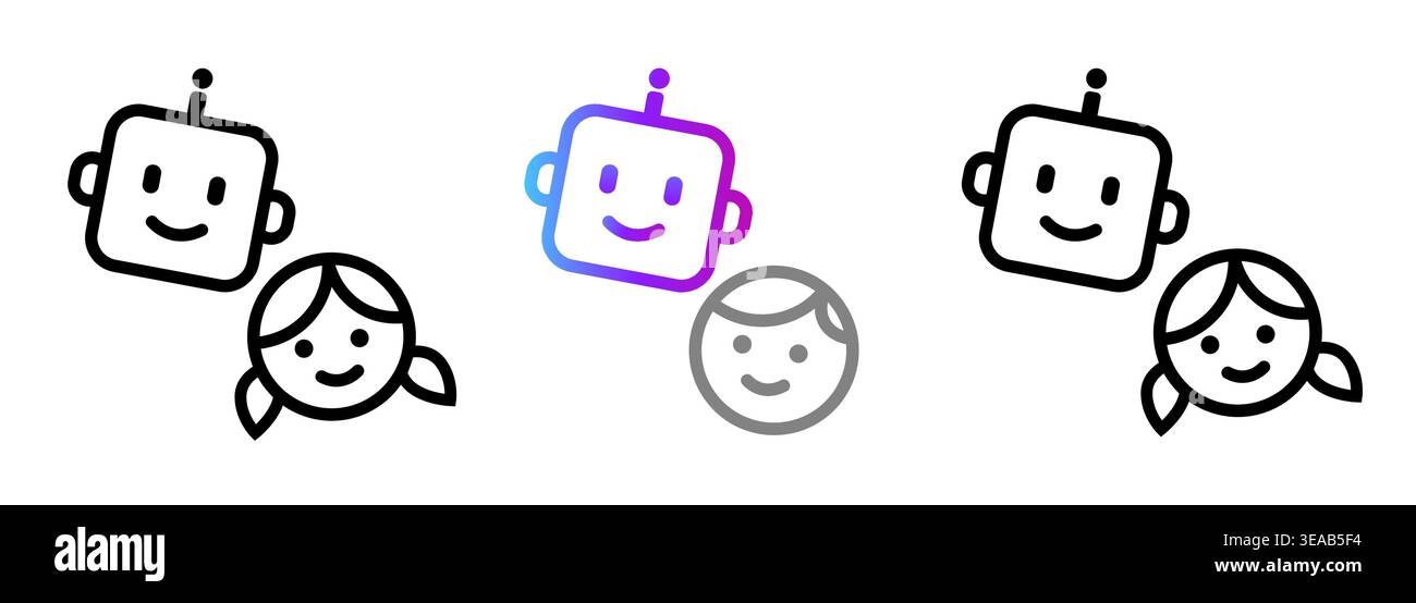 Companion robot child Stock Vector Images - Alamy