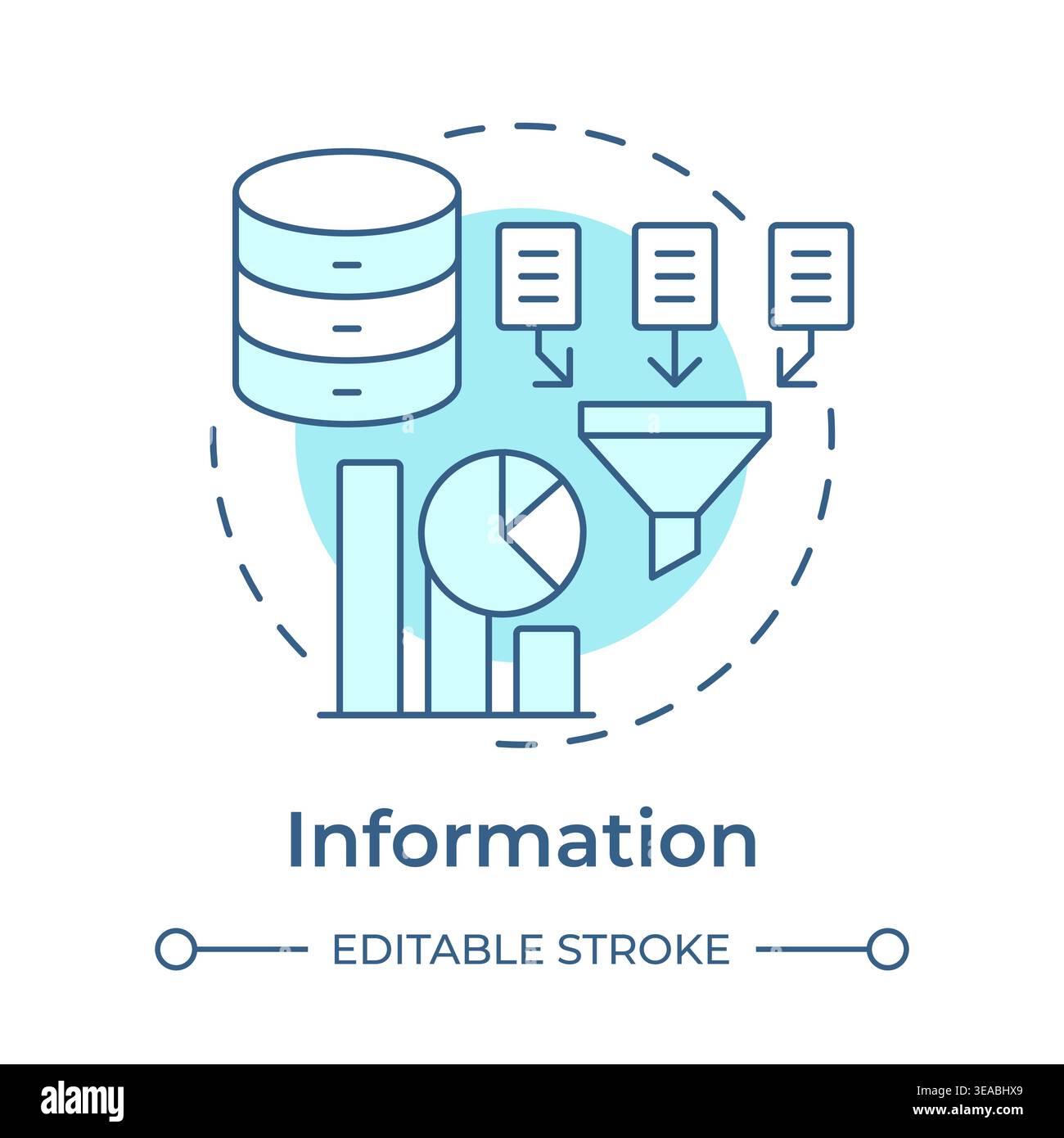 Information soft blue concept icon Stock Vector