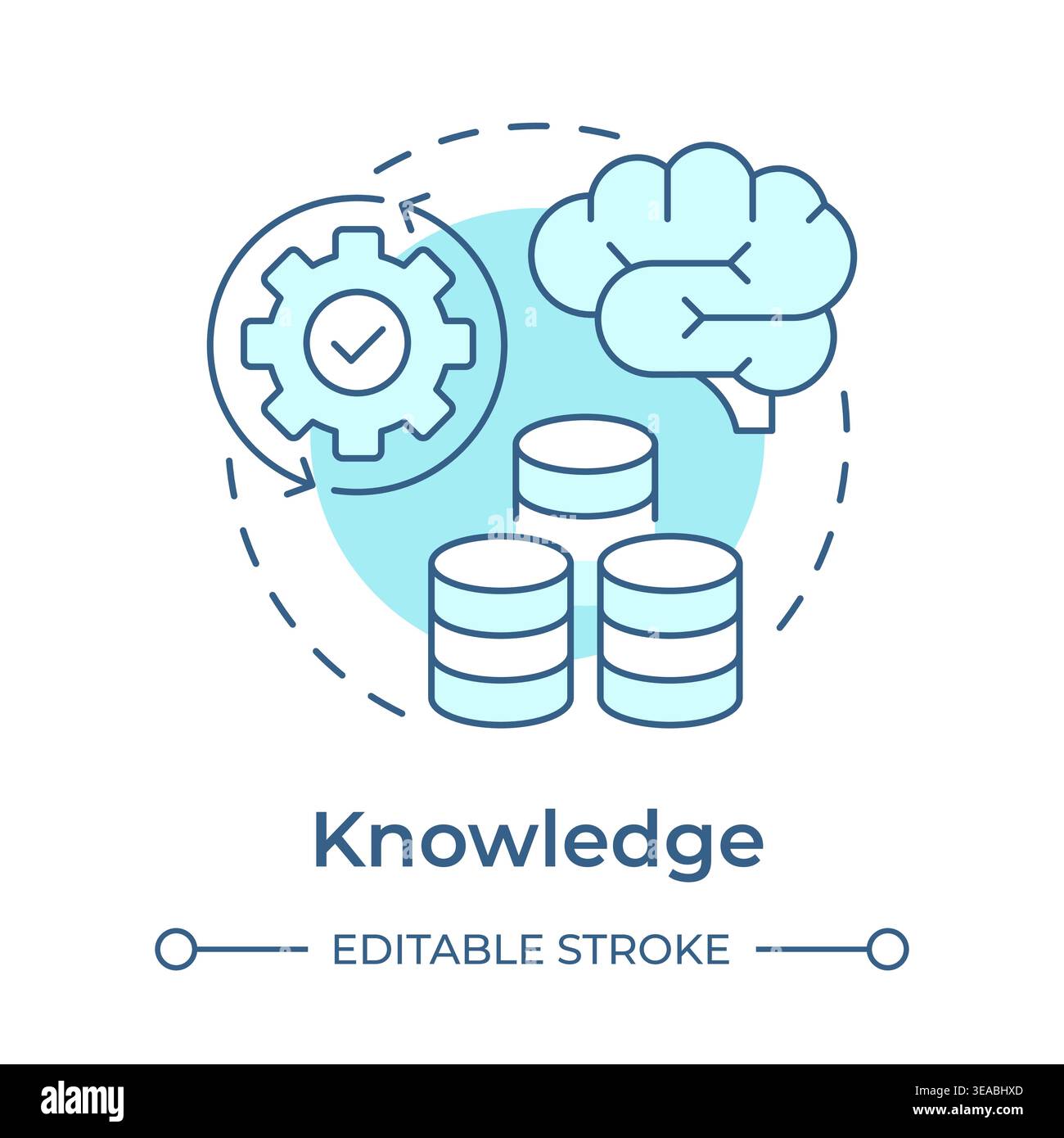 Knowledge soft blue concept icon Stock Vector