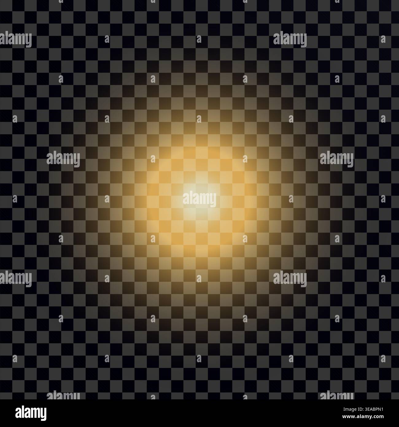 Radiant Light Burst on a Transparent Background Creating a Striking Visual Effect Stock Vector