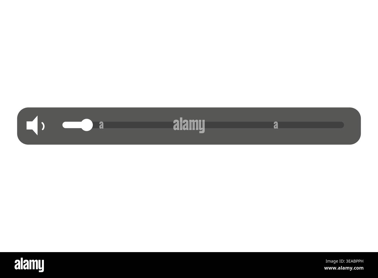 Vector media volume slider. Audio level control. Modern user interface element. EPS 10. Stock Vector