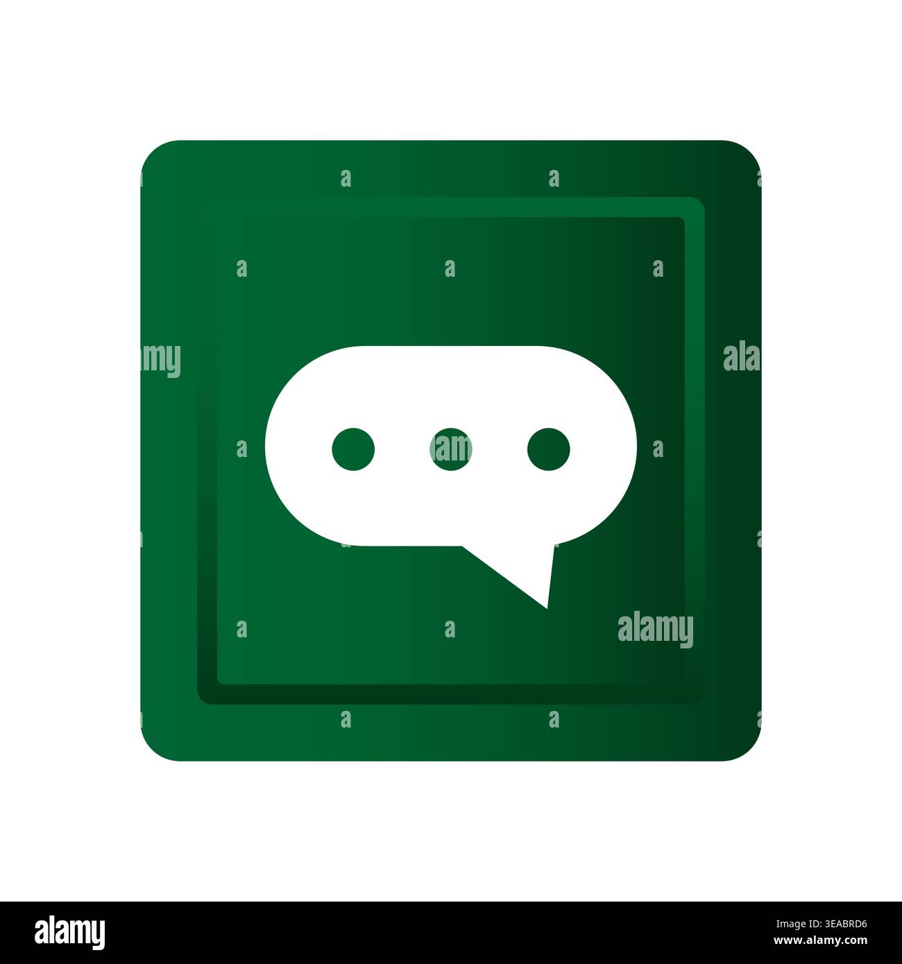 Vector chat bubble icon. Message notification button. Modern user interface element. Stock Vector