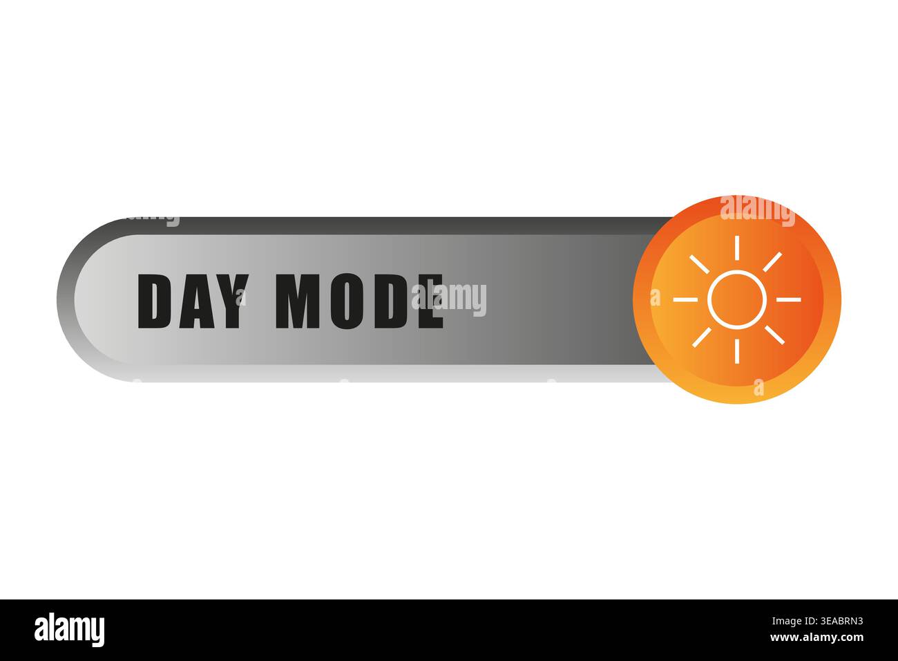 Vector day mode switch. User interface element. Sun brightness icon. Stock Vector