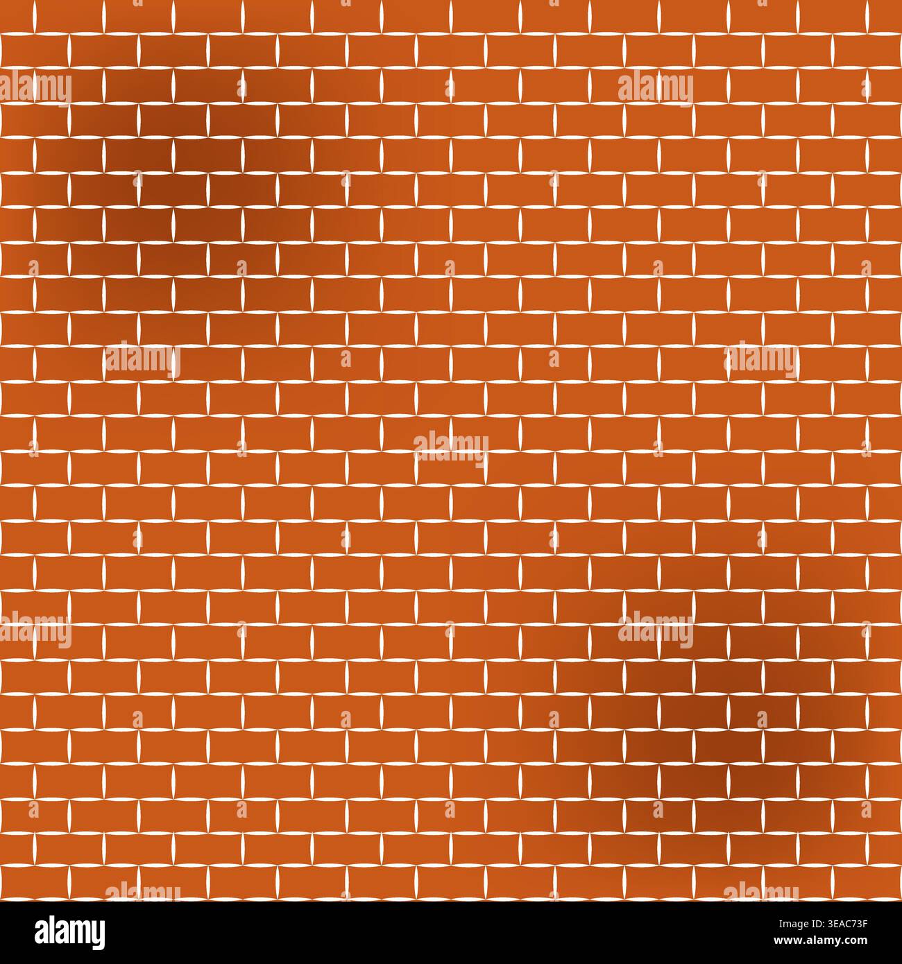 Seamless orange red brick pattern background with soft gradient shadows for design Stock Vector