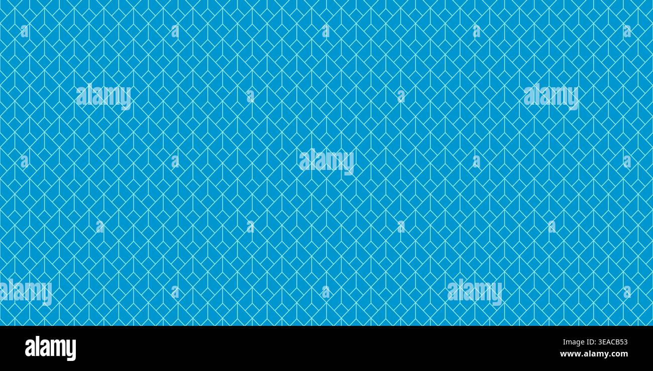 Blue Geometric Seamless Pattern Background. Colorful Abstract Wallpaper Vector Illustration Stock Vector