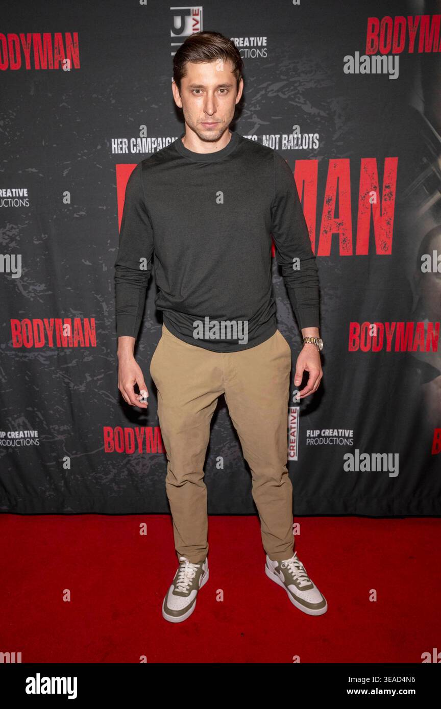 Braeden Holtz beim Screening des Films Bodyman im Fine Arts Theater ...