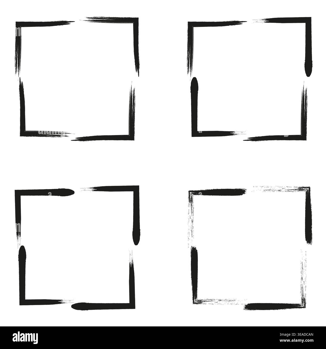 Bold frame shape. Thick border element. Solid square vector. Black ...