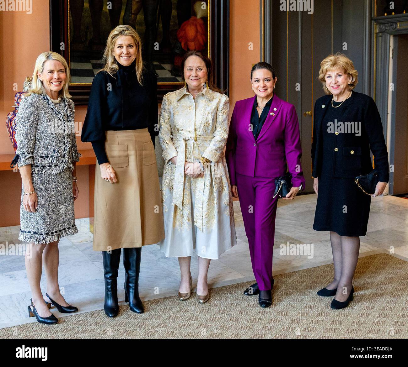 Queen Maxima during a meeting with the First Lady of Texas, Cecilia ...