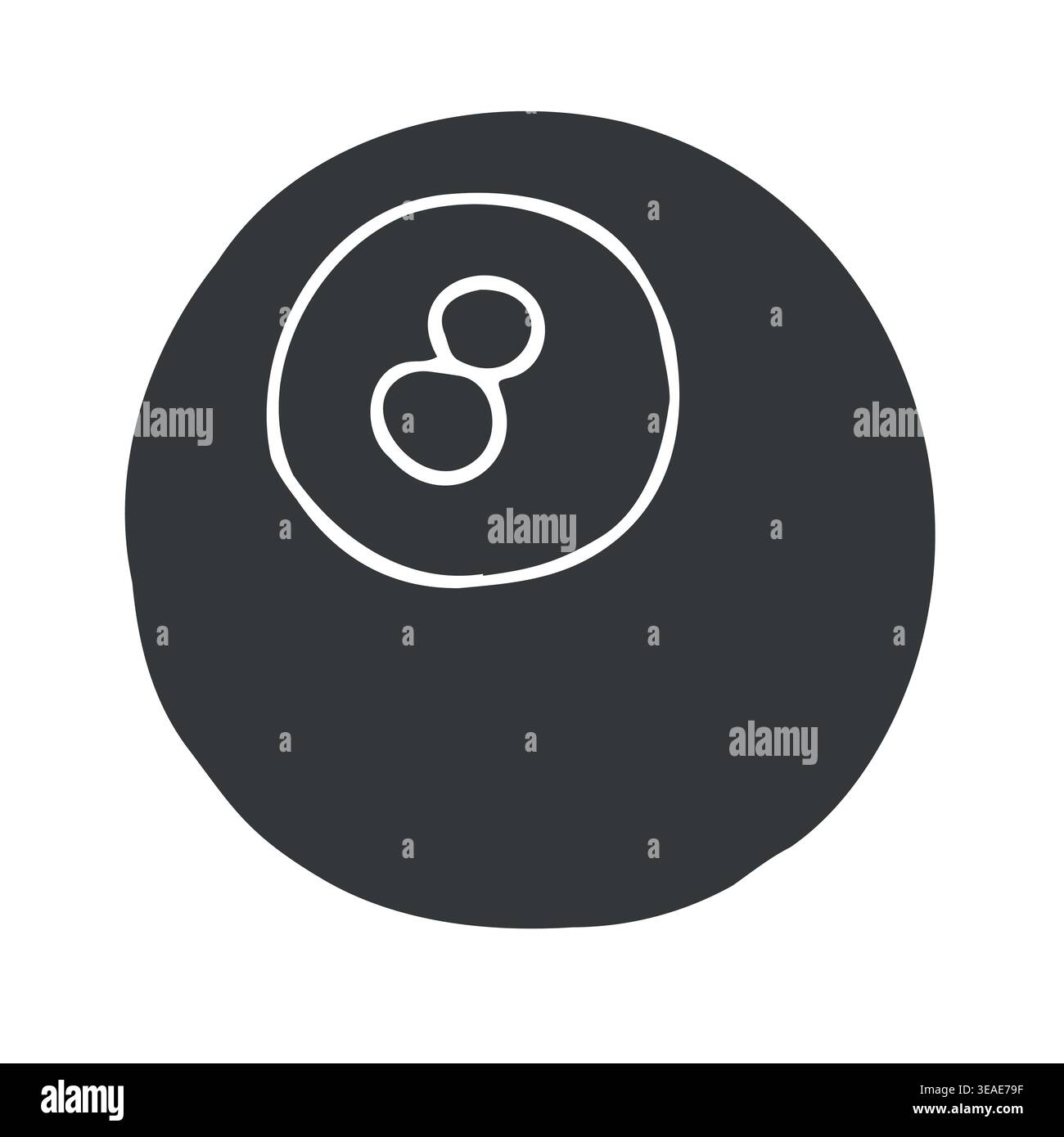 Vector hand drawn sketch doodle outline 8 ball Stock Vector