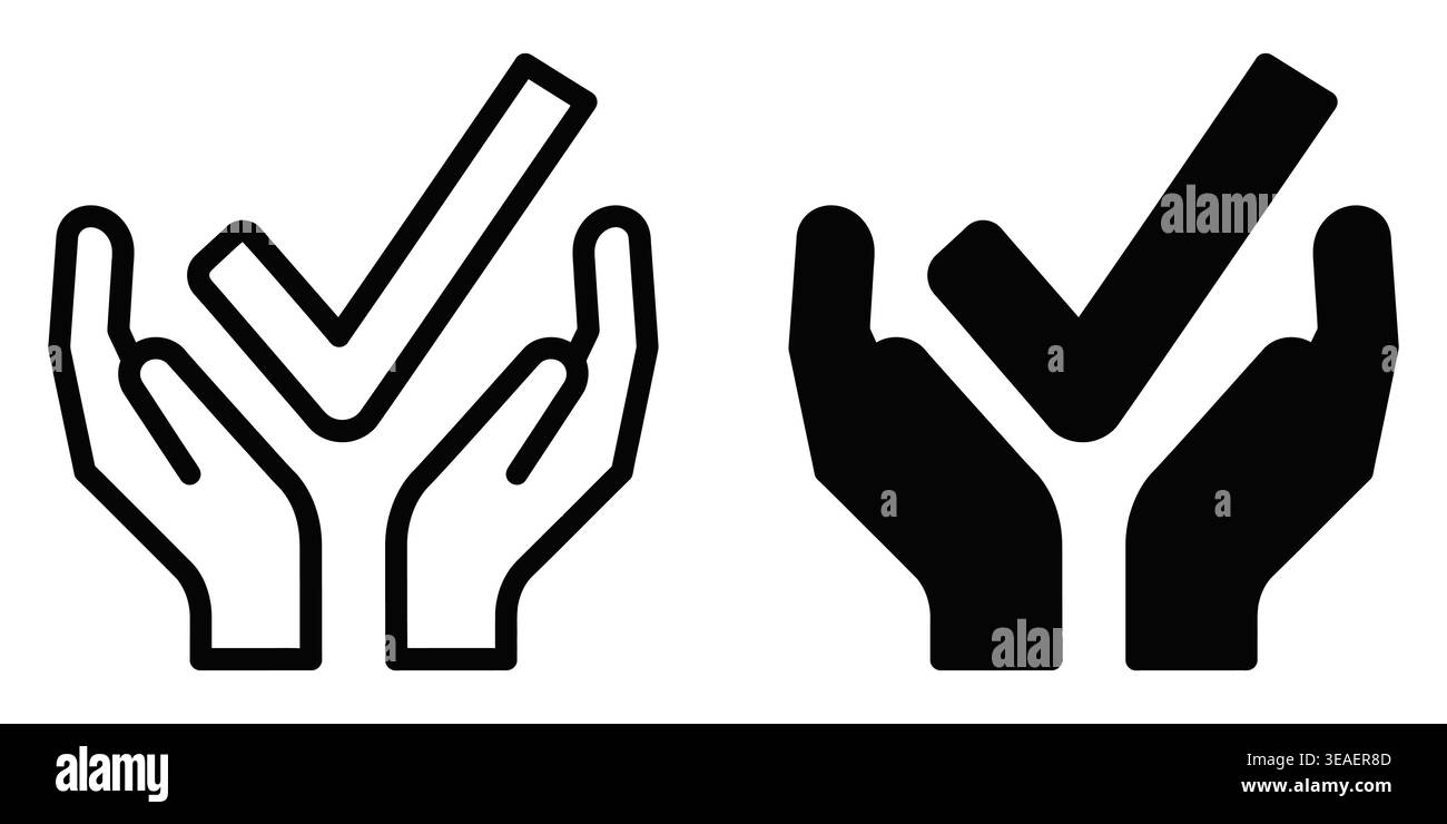Hand gestures icons hi-res stock photography and images - Alamy