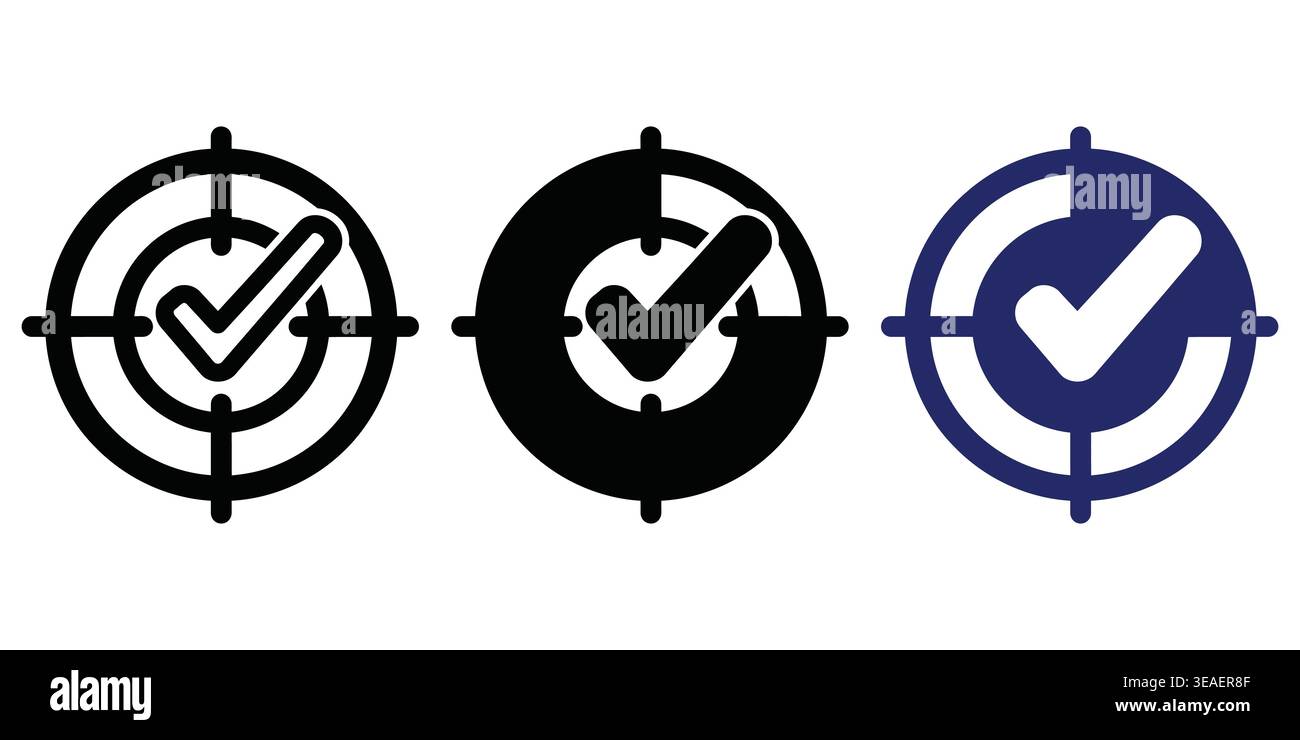 Visual Representation Of Approval And Completion With Circular Progress Indicators And Checkmarks Vector Checkmark Icons Stock Vector