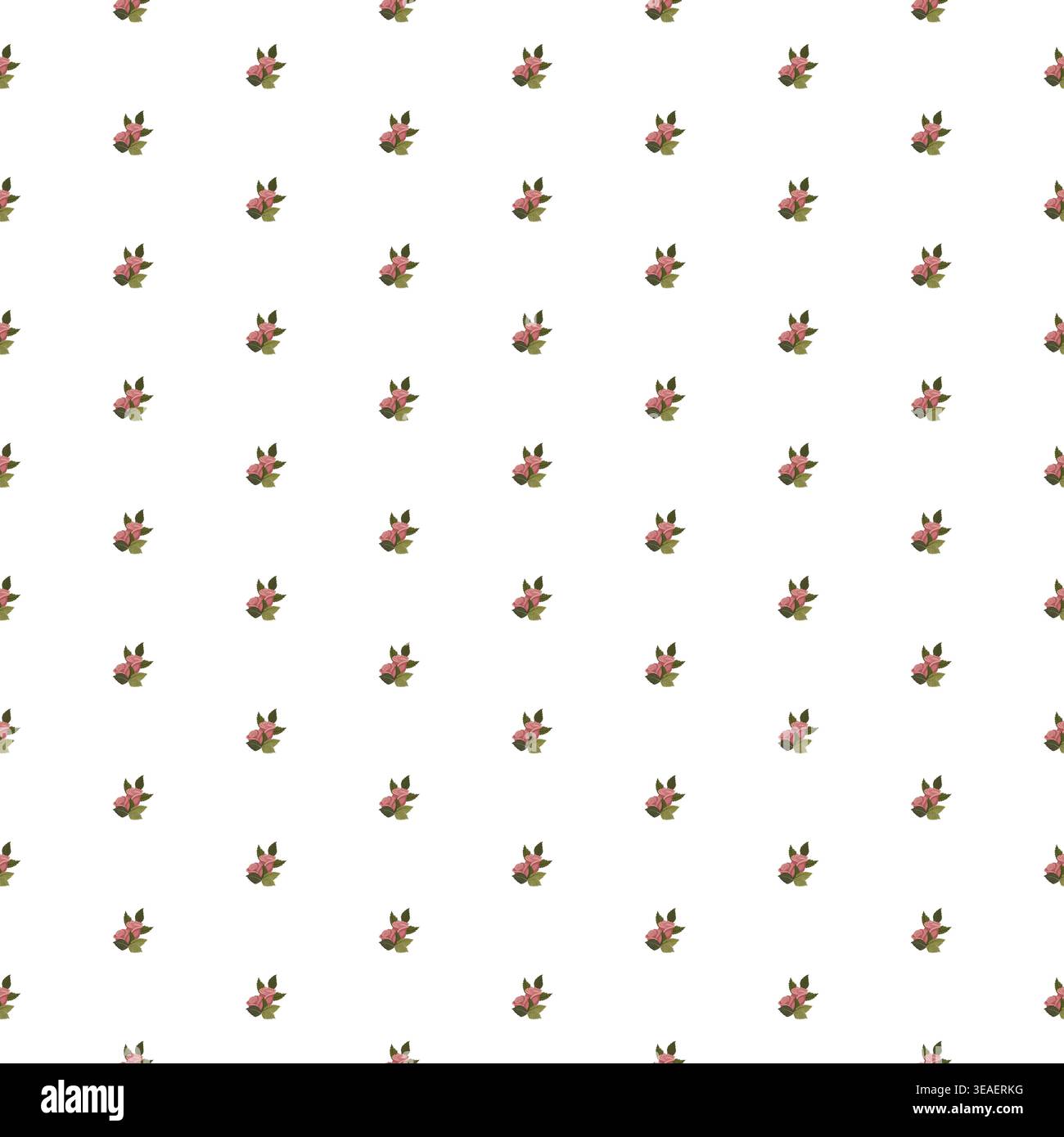 Composition of pink roses. Seamless pattern. Vector illustration. Stock Vector