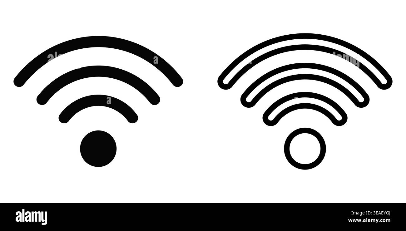 Visual Representation Of WiFi Signal Strength And Connection Status Indicators Vector contact icons Stock Vector