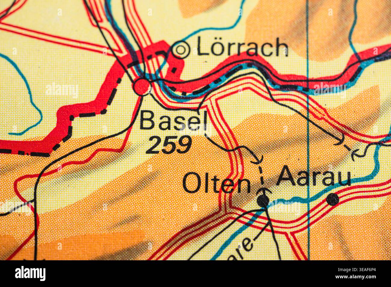 Vintage map of basel hi-res stock photography and images - Alamy