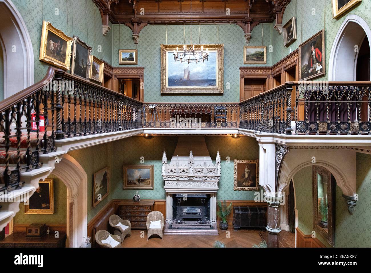 the-grand-hall-and-staircase-tyntesfield-somerset-uk-stock-photo-alamy