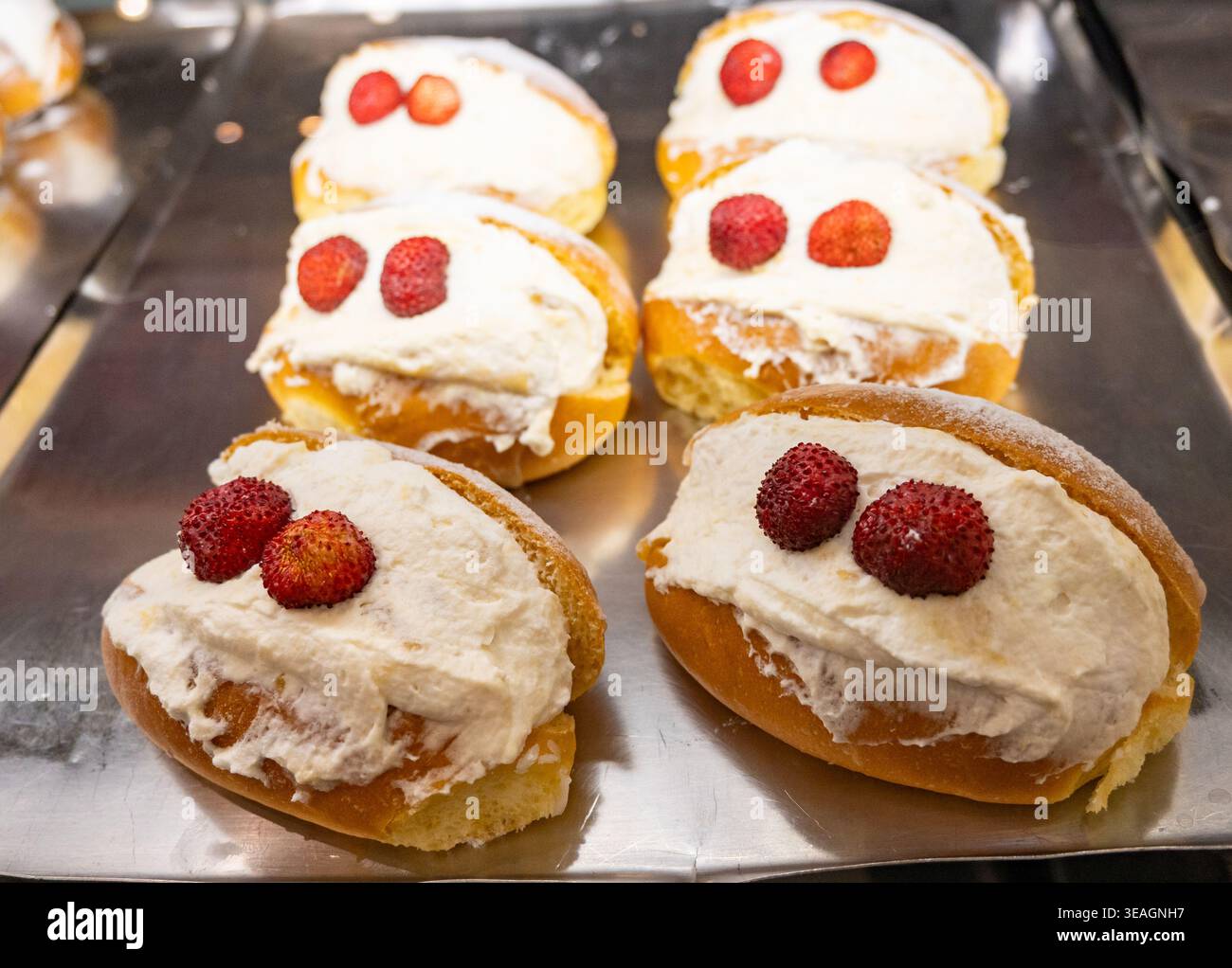 Maritozzo sweet bun brioche with whipped cream, iconic pastry from Rome ...