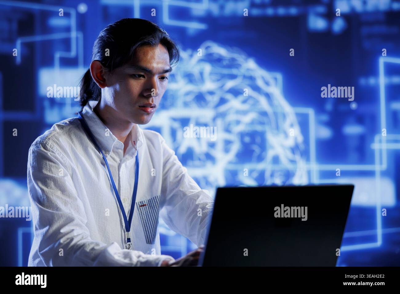 Licensed programmer in data center uses artificial intelligence ...
