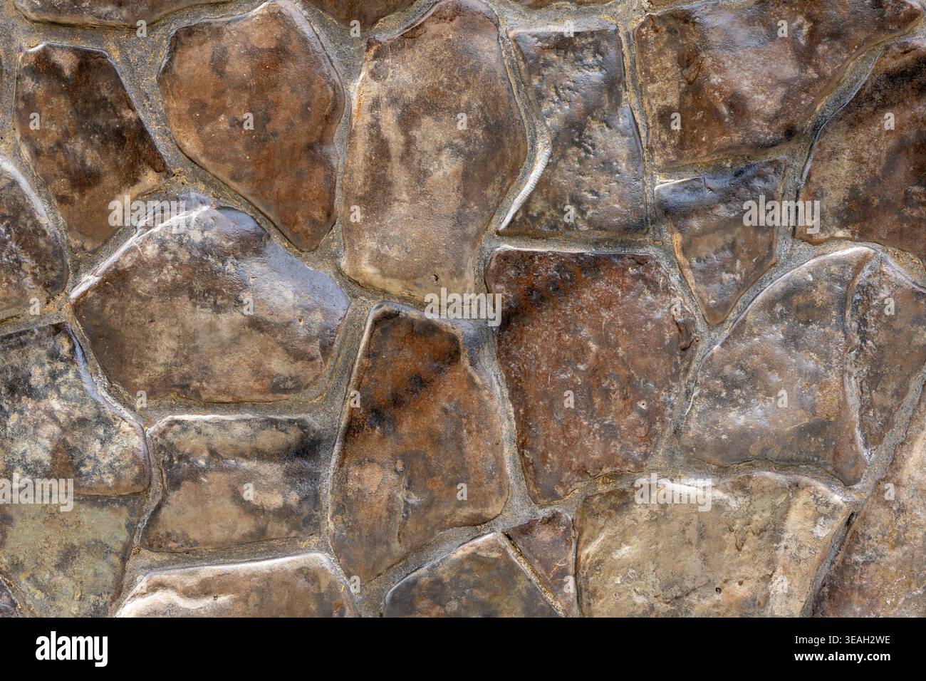 Architectural Stone Cladding: Seamless Pattern of Uneven Stone Stock Photo