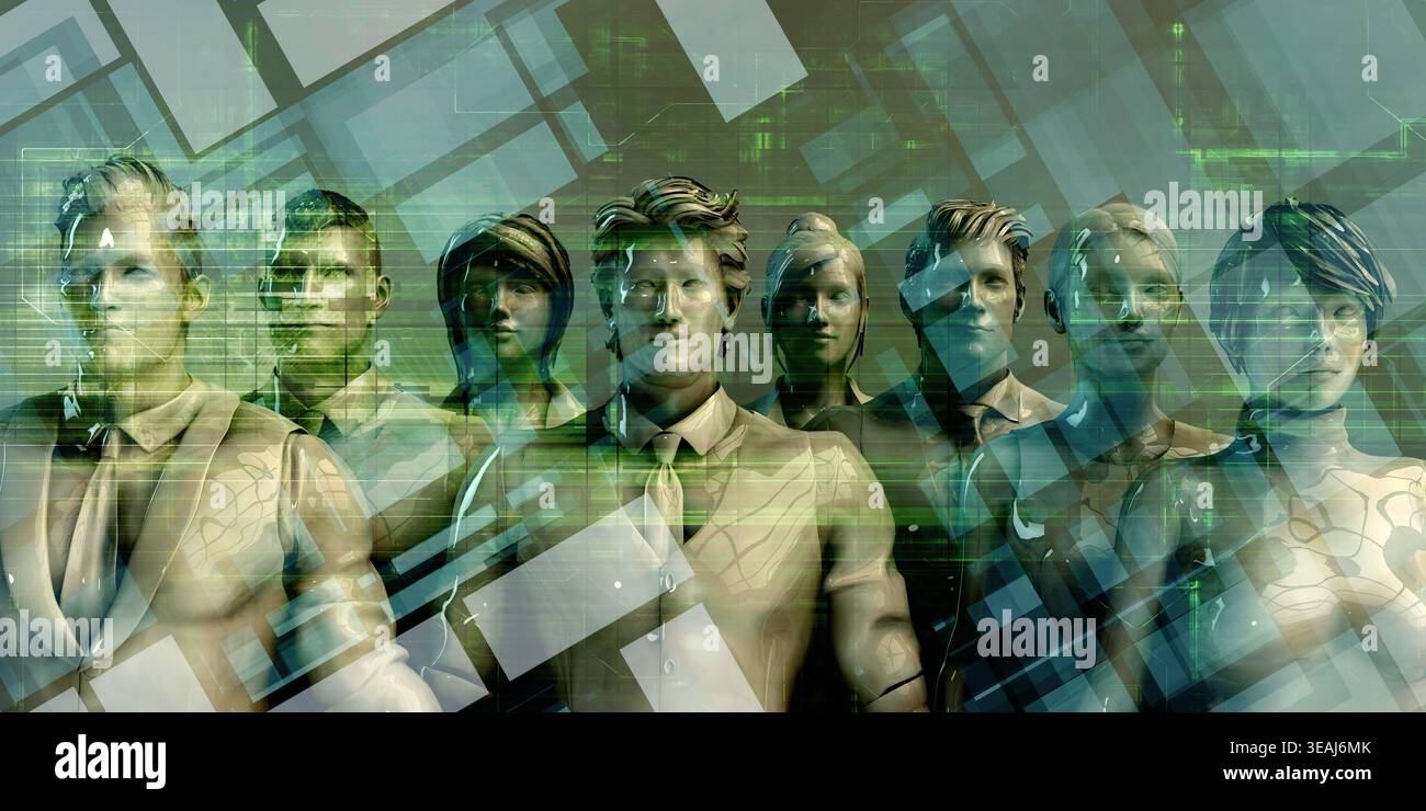 Artificial Intelligence Theme Supports Career Development Stock Photo