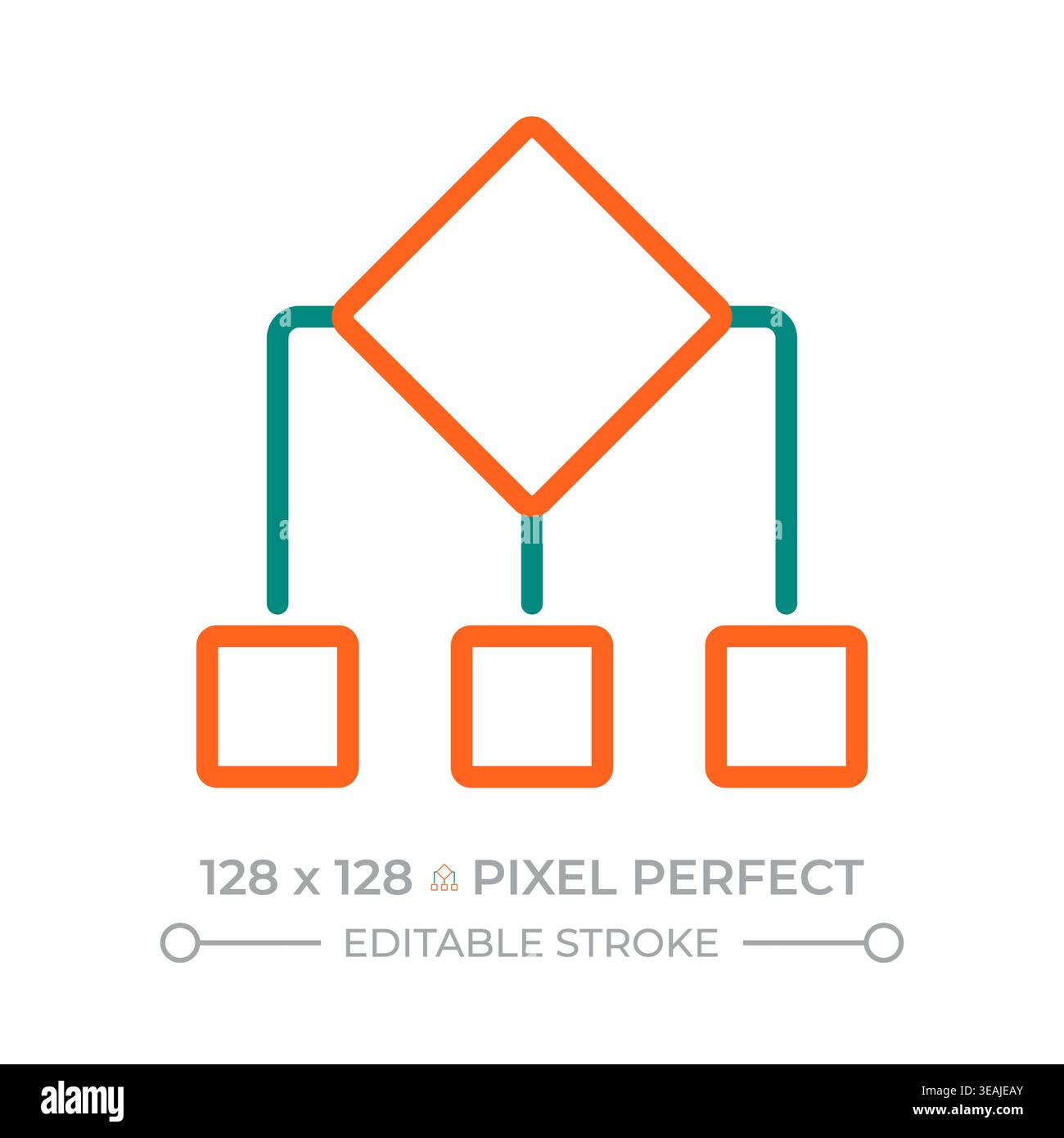 Scheme pixel perfect two color line icon Stock Vector