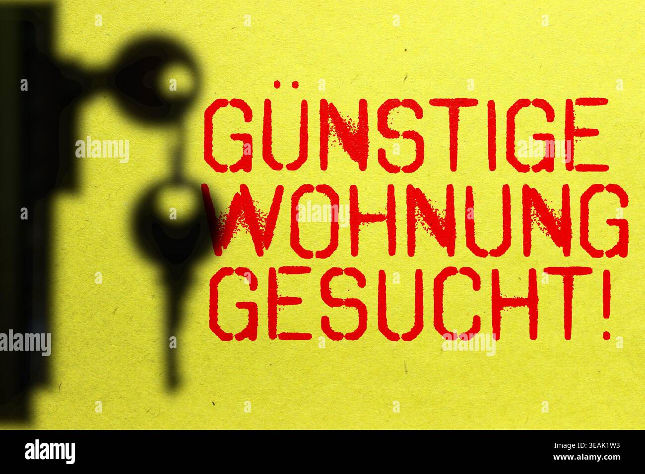 wohnung gesucht, bezahlbarer wohnraum Stock Photo