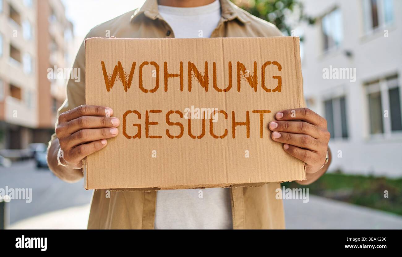 wohnung gesucht Stock Photo