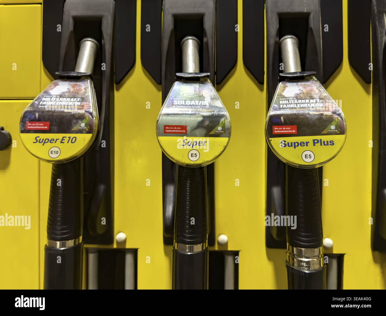 Dispenser at tank system gas station with hooked tank connector ...
