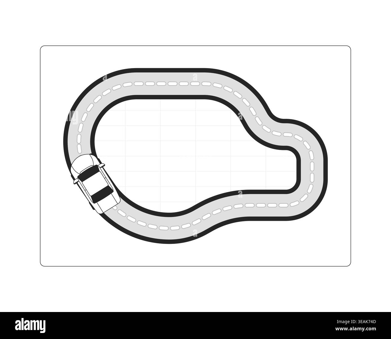 Driving route modern line style data visualization element Stock Vector