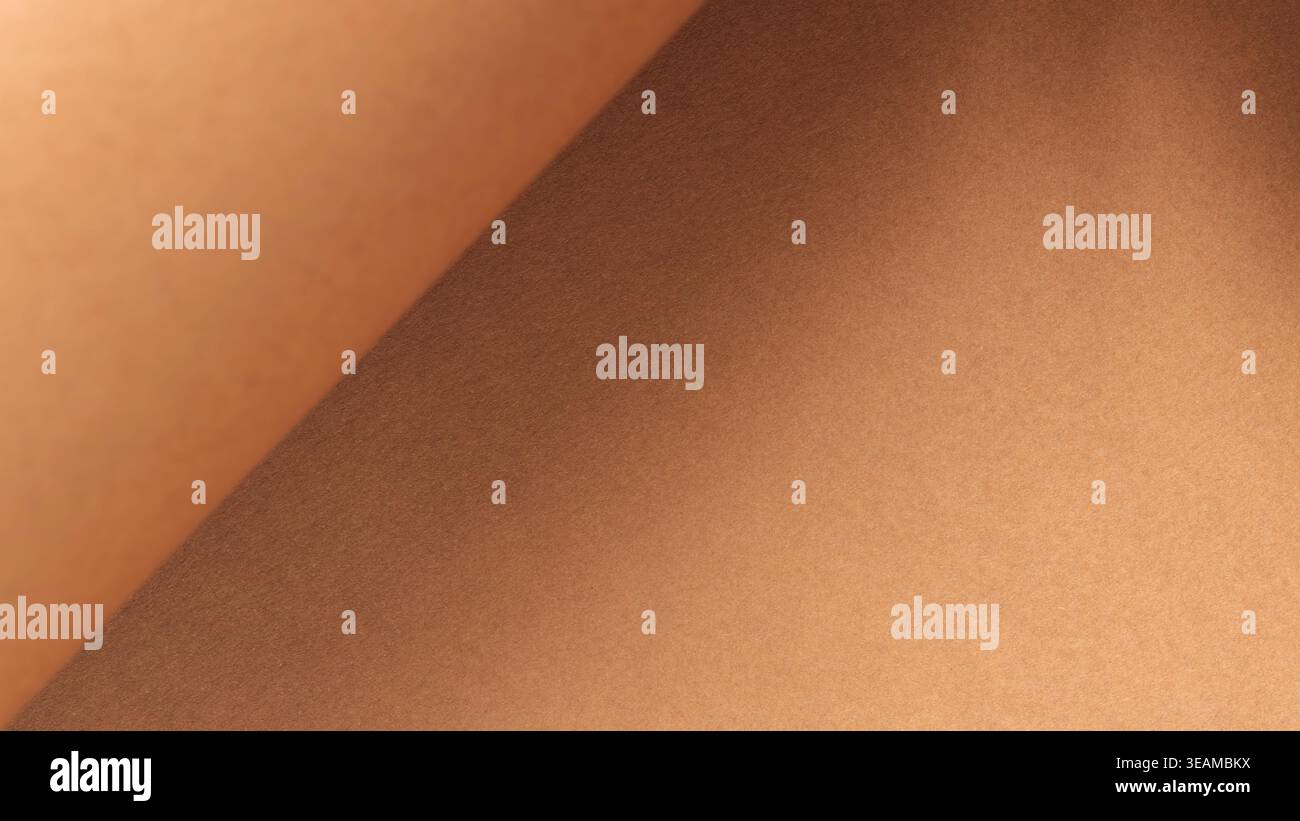 Abstract diagonal gradient background transitioning from beige to brown with smooth texture Stock Photo