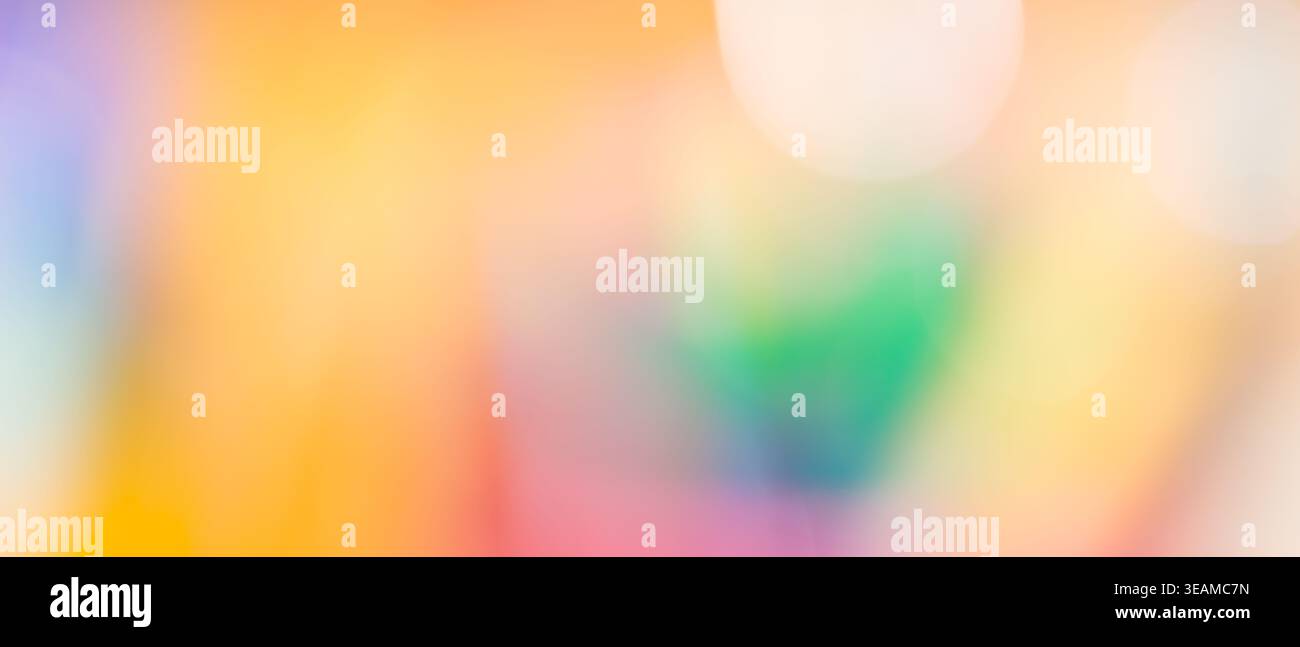 Soft multicolor pastel gradient abstract background with rainbow spectrum bokeh effect Stock Photo